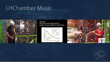 &nbsp; (Les physiciens du CERN mettent le Boson de Higgs en musique © Capture d'écran Youtube)