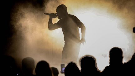 Kery James sur scène en mai 2015 à Villeneuve Saint Georges.
 (Arnaud Journois / Photo PQR Le Parisien / MaxPPP)