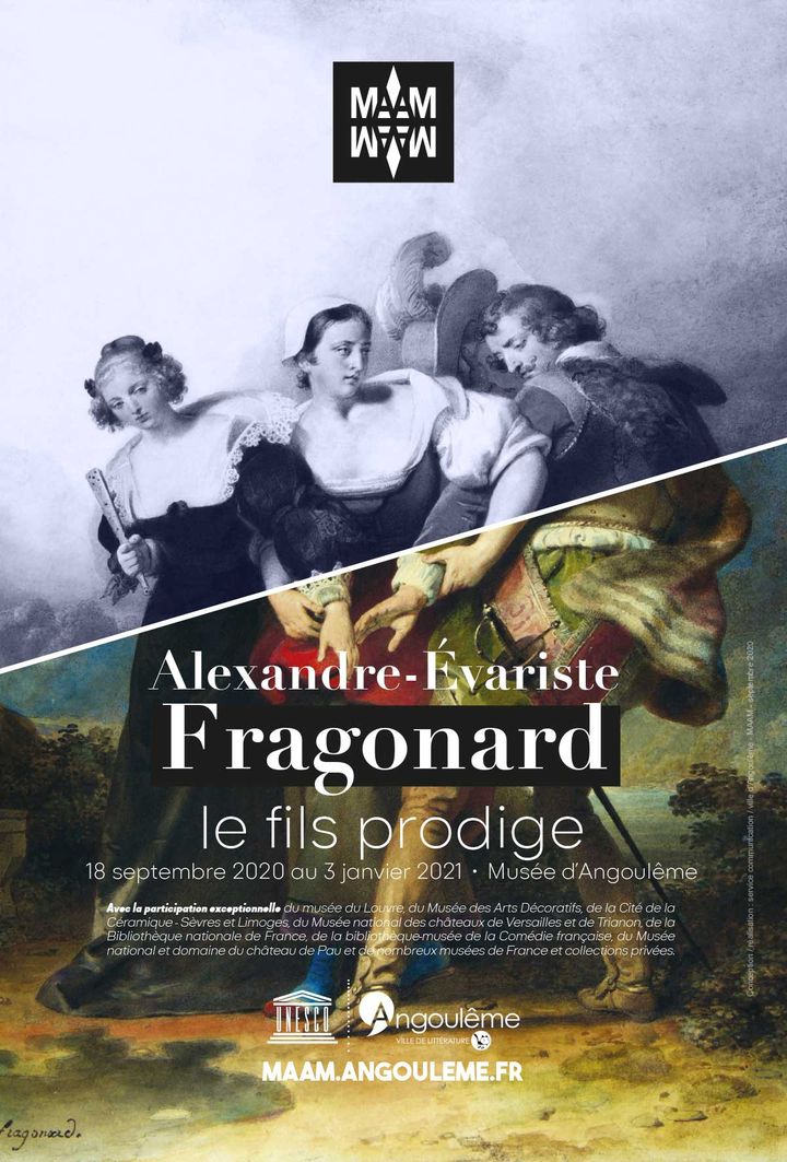 Affiche de l'exposition consacrée à&nbsp;Alexandre-Évariste Fragonard (Musée d'Angoulême)