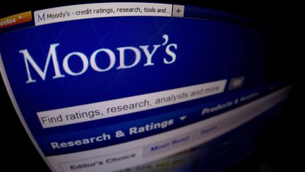 La page web de l'agence de notation Moody's, &agrave; Paris, le 17 janvier 2012. (JOEL SAGET / AFP)