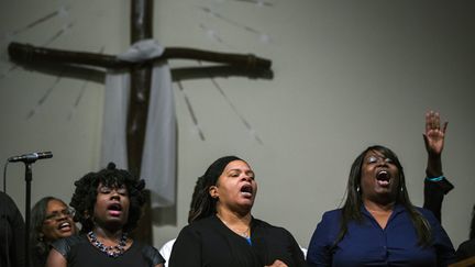 &nbsp; (Une messe en l'hommage de Michael Brown était organisée ce dimanche à Ferguson. © REUTERS/Lucas Jackson)