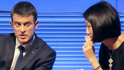 Manuel Valls et Fleur Pellerin à la onférence pour l’emploi dans le spectacle à la Cité des sciences, 15 octobre 2015
 (JACQUES DEMARTHON / AFP)