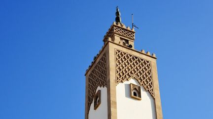 Minaret de la mosquée Mohammed V à Agadir, au Maroc. (NATALIA SELIVERSTOVA / RIA NOVOSTI / SPUTNIK/ AFP)