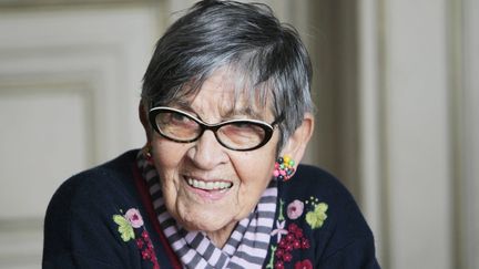 Ginette Kolinka lors d’une rencontre avec des élèves à Angoulème (Charente), le 8 décembre 2015
 (Michel AMAT/ PHOTOPQR / SUD OUEST / MAXPPP)