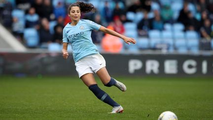 La footballeuse&nbsp;Nadia Nadim quitte Manchester City pour s'engager avec le Paris-Saint-Germain. (NICK POTTS / MAXPPP)