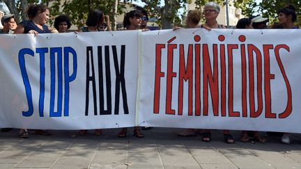 Une manifestation en hommage aux 99 victimes de féminicides a été organisée à Toulouse, le 31 août 2019. (ALAIN PITTON / NURPHOTO  /AFP)