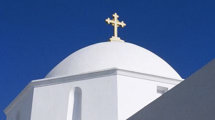 Une église dans les Cyclades. (JAMES HARDY / MAXPPP)