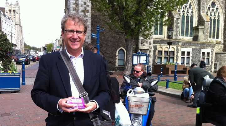 David Little, candidat du Ukip, &agrave; Douvres (Royaume-Uni), le 6 mai 2015. (VINCENT DANIEL / FRANCETV INFO)