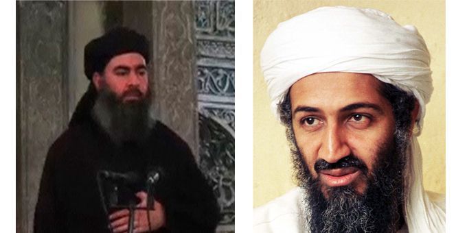 Al-Baghdadi et Ben Laden. (FTV)