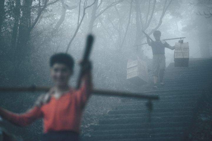 Marc Riboud, "Huang Shan, Chine, années 80" (© Marc Riboud, Courtesy Polka Galerie)