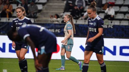 Les joueuses du Paris FC après leur défaite à domicile face à Manchester City (5-0), le 18 septembre 2024. (DAVE WINTER/SHUTTERSTOCK/SIPA / SIPA)