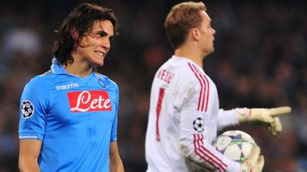 Edinson Cavani (Naples) et Manuel Neuer (Bayern Munich)