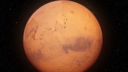 La planète rouge, Mars (illustration réalisée par ordinateur le 3 septembre 2019). (SEBASTIAN KAULITZKI/SCIENCE PHOT / SKX / AFP)