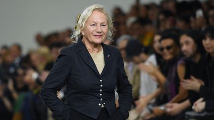 La styliste Agnès b., le 30 septembre 2019. (CHRISTOPHE ARCHAMBAULT / AFP)