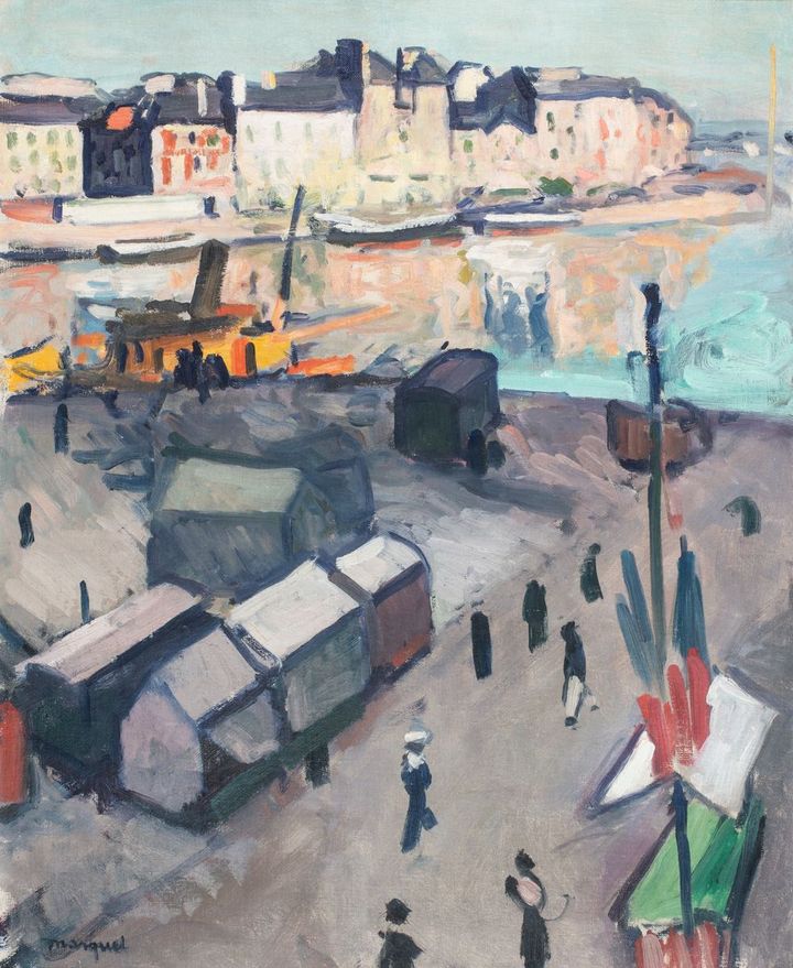 Albert MARQUET (1875-1947), Le Havre, le bassin, 1906, huile sur bois, 61,4 x 50,3 cm. (. © MuMa Le Havre / Charles Maslard)