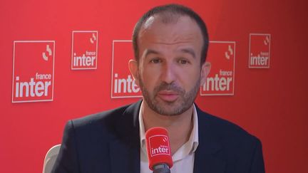 Manuel Bompard, coordinateur national de la France insoumise, sur France Inter, le 28 octobre 2024. (FRANCE INTER / RADIO FRANCE)