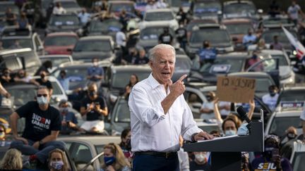 Joe Biden le 27 octobre à Atlanta en Géorgie.&nbsp; (DREW ANGERER / GETTY IMAGES NORTH AMERICA)