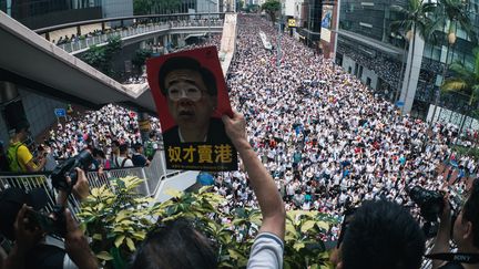 Plus d'un million de personnes manifestent dans les rues de Hong Kong, le 9 juin 2019. (LAMPSON YIP - CLICKS IMAGES / GETTY IMAGES ASIAPAC)