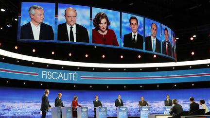 Le premier débat de la primaire de la droite et du centre&nbsp; (PHILIPPE WOJAZER / POOL / AFP)