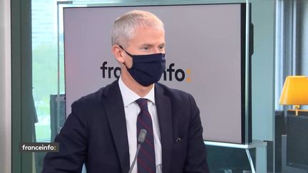 Franck Riester, ministre délégué chargé du Commerce extérieur et de l'Attractivité et président d’Agir, invité de franceinfo mardi 4 mai 2021. (FRANCEINFO / RADIO FRANCE)