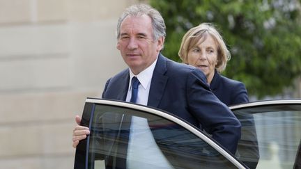 François Bayrou et Marielle de Sarnez arrive à l'Elysée, le 25 juin 2016.&nbsp; (GEOFFROY VAN DER HASSELT / AFP)