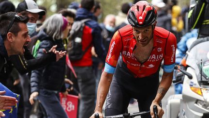 Damiano Caruso (Bahrain-Victorious) a remporté la 20e étape du Tour d'Italie. (LUCA BETTINI / AFP)