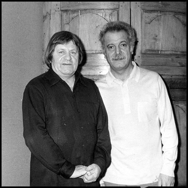 Pierre Parsus et Georges Brassens, au vernissage des lithographies de Pierre Parsus, 1974  (Lucette et Pierre Parsus:  http://www.lucetteetpierreparsus-peintre.com/) 
 (Lucette et Pierre Parsus)