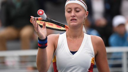 La déception de Kristina Mladenovic  (EDUARDO MUNOZ ALVAREZ / AFP)