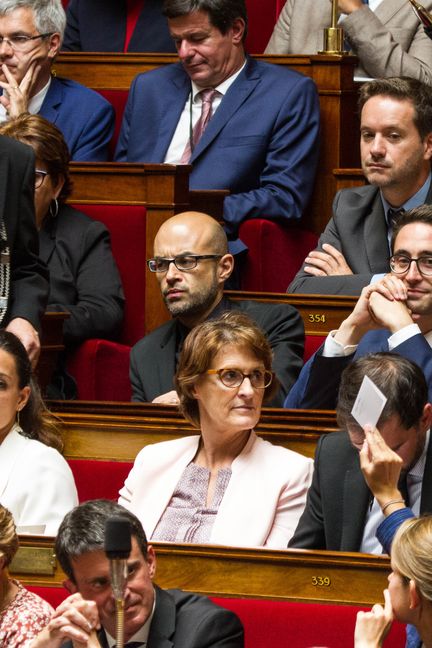 Dans l'Hémicycle, le 5 juillet, pendant la première séance des questions au gouvernement (ELODIE DROUARD / FRANCEINFO)