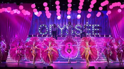 "Odyssée", la nouvelle revue du cabaret "l'Ange bleu" à Gauriaguet.
 (MEHDI FEDOUACH / AFP)