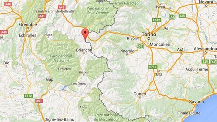 Le col de l'Echelle, identifié via un repère sur une carte, où a été retrouvé un&nbsp;Ivoirien de 17 ans le 6 mars 2016. (GOOGLE MAPS)