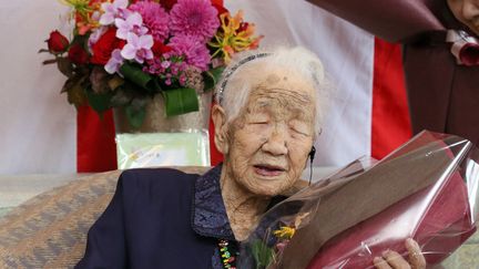 Kane Tanaka, le 14 septembre 2018, à Fukuoka (Japon).&nbsp; (MASANOBU NAKATSUKASA / YOMIURI / AFP)