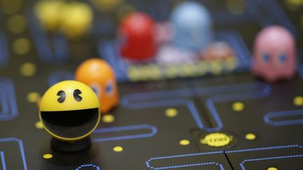 Le personnage de Pac-Man sur un salon du jouet à New York (Etats-Unis), le 22 février 2020. (MAXPPP)