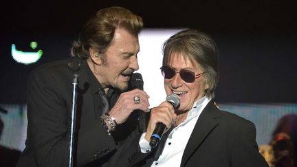 Johnny Hallyday et Jacques Dutronc, lors des Vieilles Canailles en 2014
 (SIPA)