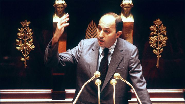 Le nouveau Premier ministre Laurent Fabius adresse sa d&eacute;claration de politique g&eacute;n&eacute;rale aux d&eacute;put&eacute;s le 24 juillet 1984 &agrave; l'Assembl&eacute;e nationale &agrave; Paris. ( AFP / PHOTONONSTOP)