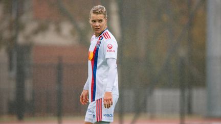 Ada Hegerberg lors du match entre l'OL et le GPSO 92 Issy, le 21 novembre 2021 à la Cité des Sports d'Issy-Les-Moulineaux. (MELANIE LAURENT / A2M SPORT CONSULTING)