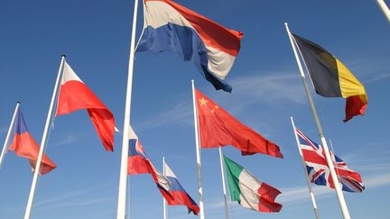 Drapeaux de différents pays. (PHOTO12 / GILLES TARGAT)