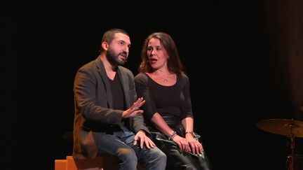 Ibrahim Maalouf et Antonia de Rendinger sur scène à Strasbourg, le 9 janvier 2020 (France 3 Alsace / P. Dezempte)