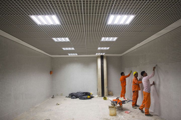 L'a&eacute;roport Tancredo Neves de Belo Horizonte (Br&eacute;sil), le 9 juin 2014. (VICTOR R. CAIVANO / AP / SIPA)