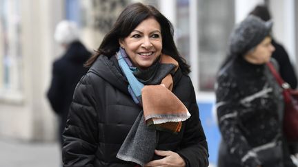 Anne Hidalgo à son quartier général de campagne, à Paris, le 13 janvier 2020. (BERTRAND GUAY / AFP)