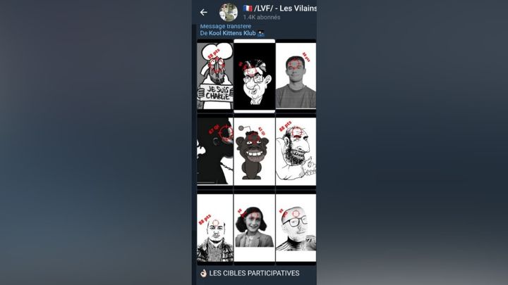 Le&nbsp;photomontage publié sur le canal Telegram d’extrême droite Les Vilains Fachos reporduit dans l'article de Street Press. (CAPTURE D'ÉCRAN)