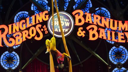 Le mythique cirque américain Ringling Bros and Barnum &amp; Bailey a donné sa dernière représentation dimanche, après 146 années d'existence. "Le plus grand spectacle du monde" était sous la pression des défenseurs des animaux depuis plus 15 ans. 
 (Andrew Caballero-Reynolds / AFP)