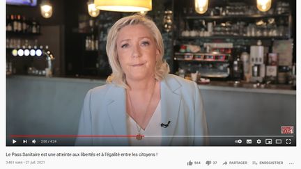 Capture écran chaîne Youtube de Marine Le Pen (Capture écran)