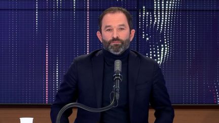 Benoît Hamon, fondateur de Génération·s, était l'invité du "8h30 franceinfo", dimanche 11 avril 2021. (FRANCEINFO / RADIOFRANCE)