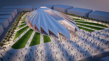 Pavillon de Dubaï pour l'exposition universelle de 2020, repoussée en raison de la pandémie à octobre 2021. Un architecture signée Santiago Calastrava. Simulation informatique, le 1er mai 2016. (HO / WAM)