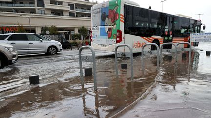 L'avenue du Prado à Marseille, inondée après les orages, le 4 septembre 2024. (NICOLAS VALLAURI / MAXPPP)