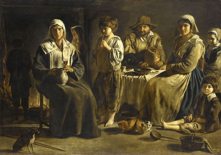 Louis Le Nain, "Famille de paysans", vers 1642, Paris, musée du Louvre
 (© RMN-Grand Palais (musée du Louvre) / Jean-Gilles Berizzi)