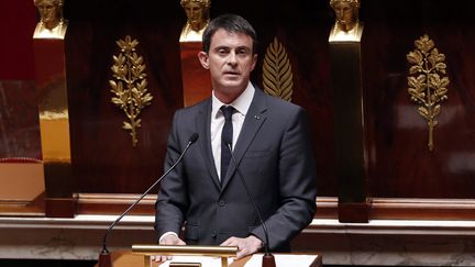 Le Premier ministre, Manuel Valls, &agrave; l'Assembl&eacute;e nationale, le 13 avril 2015. (FRANÇOIS GUILLOT / AFP)