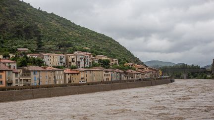 Des inondations le 12 juin 2020 à Anduze, dans le nord du Gard.&nbsp; (BENJAMIN POLGE / HANS LUCAS / AFP)