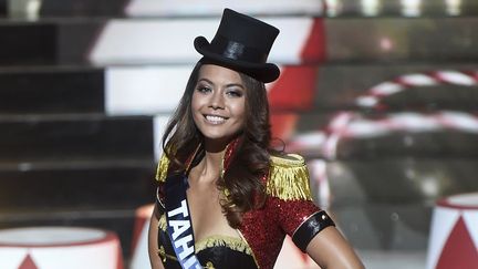 Vaimalama Chaves, sacrée Miss France 2019, le 15 décembre 2018 à Lille (Nord). (FRANCOIS LO PRESTI / AFP)